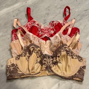 BUNDLE Wacoal Lace Affair Unlined Full Coverage Underwire Bra